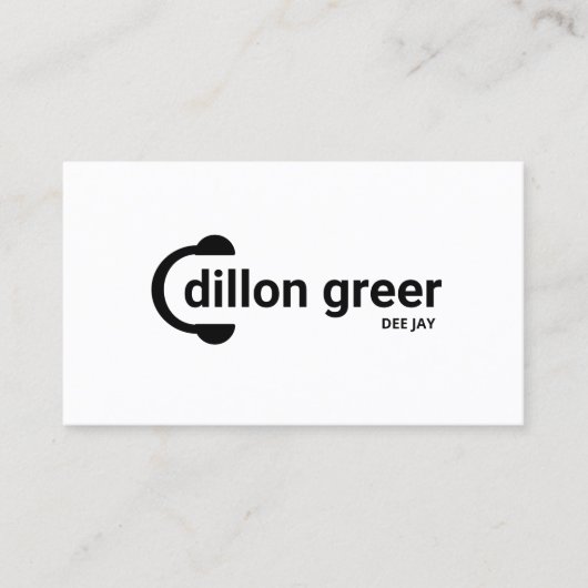 Moderne Schwarz-weiße DJ-Headphones - Musik Visitenkarte (Vorderseite)