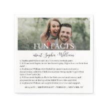 Moderne Schwarz-weiße Einfache Foto Fun Fakten Hoc