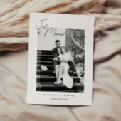 Moderne Schwarz-weiße Elopement-Hochzeit Ankündigung