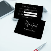 Moderne Schwarz-weiße Empfehlungskarte