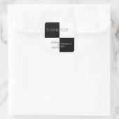 Moderne Schwarz-weiße Fliesen Quadratischer Aufkleber (Tasche)