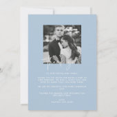 Moderne Schwarz-weiße Foto Hochzeit Dankeschön Kar Dankeskarte (Rückseite)