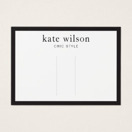 Moderne Schwarz-weiße Frisur-Clip-Karte