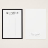 Moderne Schwarz-weiße Frisur-Clip-Karte (Vorne & Hinten)