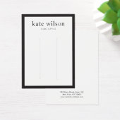 Moderne Schwarz-weiße Frisur-Clip-Karte (Schreibtisch)