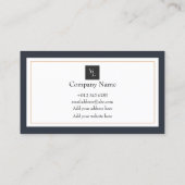 Moderne Schwarz-weiße Gold Dankeschön Card Visitenkarte (Rückseite)