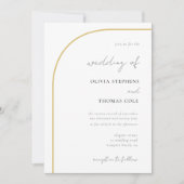 Moderne Schwarz-weiße Goldkalligraphie Einladung (Vorderseite)