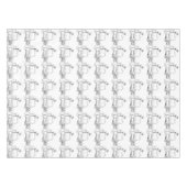 Moderne Schwarz-weiße Grafik, Sie sind eingeladen Tischdecke (Vorderseite (Horizontal))