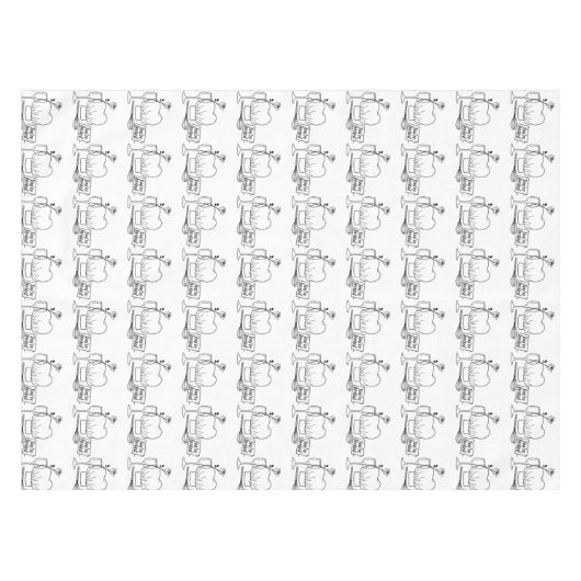 Moderne Schwarz-weiße Grafik, Sie sind eingeladen Tischdecke (Vorderseite (Horizontal))