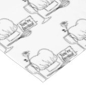 Moderne Schwarz-weiße Grafik, Sie sind eingeladen Tischdecke (Schrägansicht)