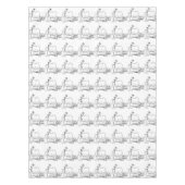 Moderne Schwarz-weiße Grafik, Sie sind eingeladen Tischdecke (Vorderseite)