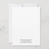 Moderne Schwarz-weiße Haarklappanzeige Einladung (Rückseite)