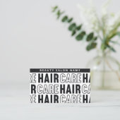 Moderne Schwarz-weiße Haarverlängerungen nach der Visitenkarte (Stehend Vorderseite)