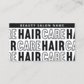 Moderne Schwarz-weiße Haarverlängerungen nach der Visitenkarte (Vorderseite)