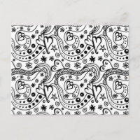 Moderne Schwarz-weiße Hand gezeichnet abstrakte He