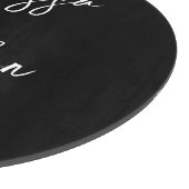 Moderne Schwarz-weiße handgeschriebene Hochzeit Schneidebrett (Ecke)