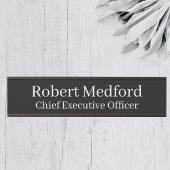 Moderne schwarz-weiße Hecktür Namensplatte Türschild