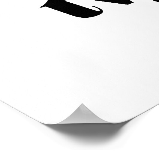 Moderne Schwarz-weiße Hochzeit Begrüßung Poster (Ecke)