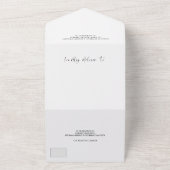 Moderne Schwarz-weiße Hochzeit des Fotos All In One Einladung (Außenbereich)