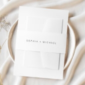 Moderne Schwarz-weiße Hochzeit Einladungsbanderole