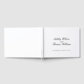 Moderne Schwarz-weiße Hochzeit Gästebuch (Voll)