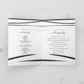 Moderne Schwarz-weiße Hochzeitserie Programm (Innenseite)