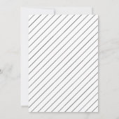 Moderne, schwarz-weiße Hochzeitsfeier Einladung (Rückseite)