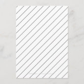 Moderne, schwarz-weiße Hochzeitskarte Begleitkarte (Rückseite)