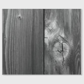 Moderne, schwarz-weiße Holzverpackung Geschenkpapier (Flach)