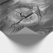 Moderne, schwarz-weiße Holzverpackung Geschenkpapier (Ecke)