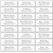 Moderne Schwarz-weiße individuelle Gästetiketten Aufkleber (Vorderseite)