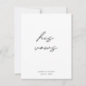 Moderne Schwarz-weiße Kalligraphie, die seine Stim (Vorderseite)