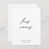 Moderne Schwarz-weiße Kalligraphie, die seine Stim (Vorne/Hinten)