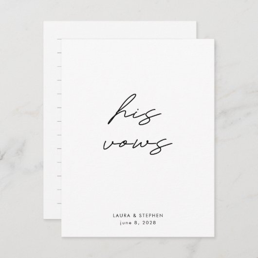 Moderne Schwarz-weiße Kalligraphie, die seine Stim (Vorne/Hinten)