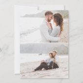 Moderne Schwarz-weiße Kalligraphie Vellum 3 Foto Einladung (Rückseite)