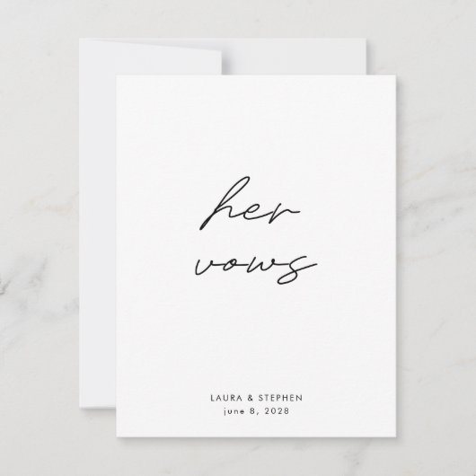 Moderne Schwarz-weiße Kalligraphie verheiratet ihr (Vorderseite)