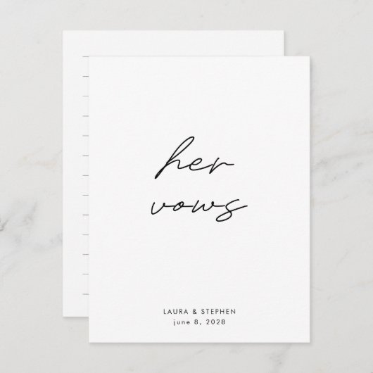 Moderne Schwarz-weiße Kalligraphie verheiratet ihr (Vorne/Hinten)