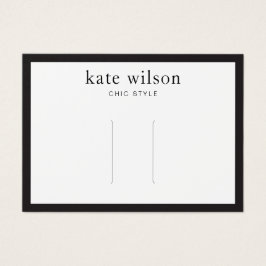 Moderne Schwarz-weiße Kleine Haarklappenkarte