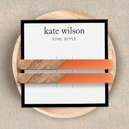 Moderne Schwarz-weiße Kleine Haarklappenkarte