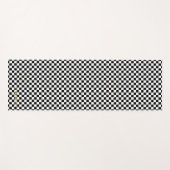 Moderne, Schwarz-weiße, kontrollierte Monogrammübu Yogamatte (Vorderseite (Horizontal))