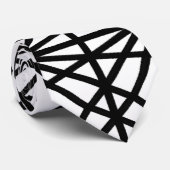 Moderne, schwarz-weiße Linie Zeichnend Krawatte (Gerollt)