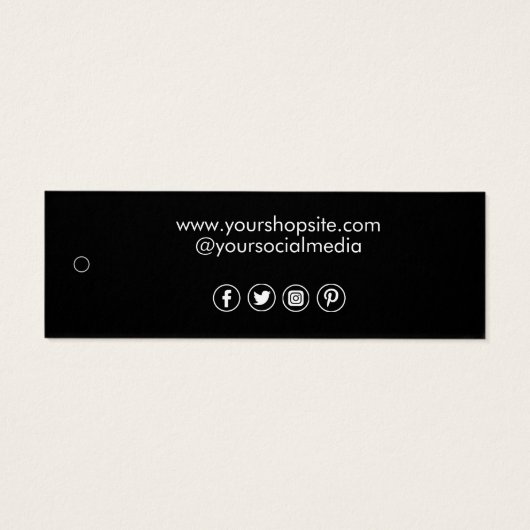 Moderne Schwarz-weiße Minimal-Firmenlogos (Rückseite)