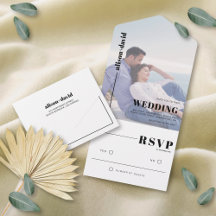 Moderne schwarz-weiße minimalistische Fotohochzeit