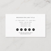 Moderne Schwarz-weiße Monogram Social Media Icons Visitenkarte (Rückseite)