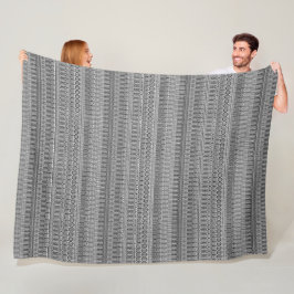 Moderne schwarz-weiße Muster Streifen Doodles Fleecedecke