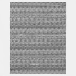 Moderne schwarz-weiße Muster Streifen Doodles Fleecedecke