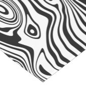 Moderne schwarz-weiße Muster Streifen Tier Kurzer Tischläufer (Ecke)