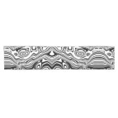 Moderne schwarz-weiße Muster Streifen Tier Kurzer Tischläufer (Horizontal)