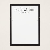 Moderne Schwarz-weiße Netzwerkkarte (Vorderseite)