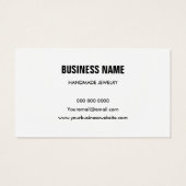 Moderne schwarz-weiße Ohrring-Grafikkarte (Rückseite)